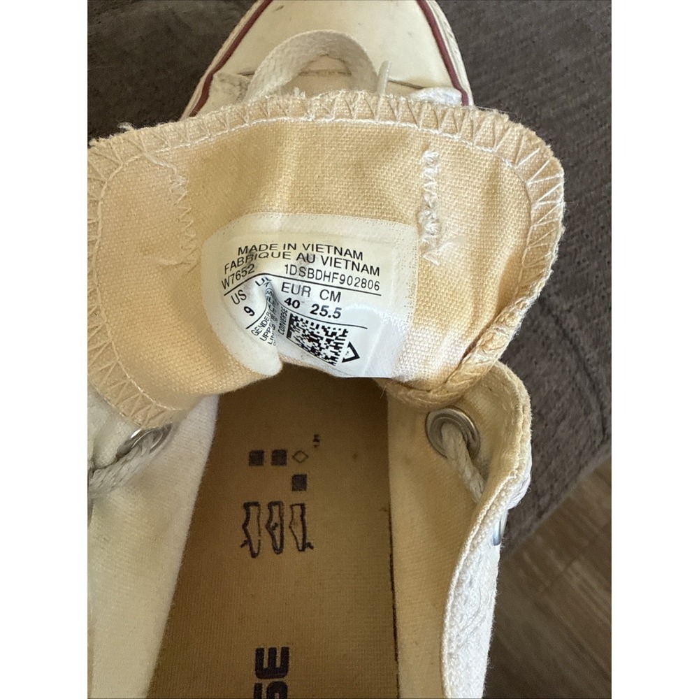 Converse Women's Chuck Taylor's All Star White Casual Shoes Sneakers Size 9 VG+ - Picture 9 of 10